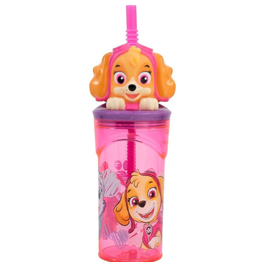 Mochilas Y Complementos Paw Patrol | Paw Patrol Girl Vaso Pajita Figura 3D 360 Ml