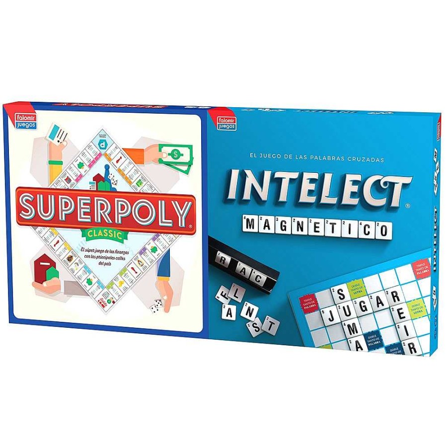 Juguetes Falomir Juegos De Sociedad | Set 2 Juegos Superpoly + Intelect Magn Tico