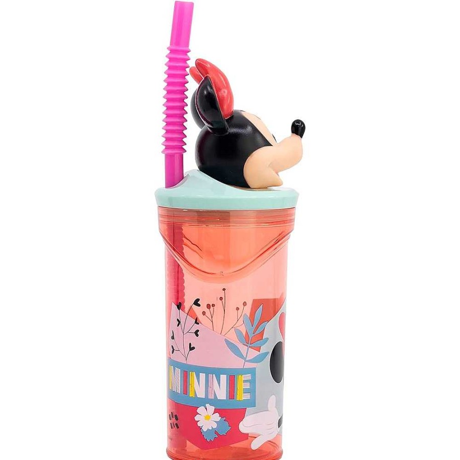 Mochilas Y Complementos Disney | Minnie Vaso Pajita Figura 3D 360 Ml