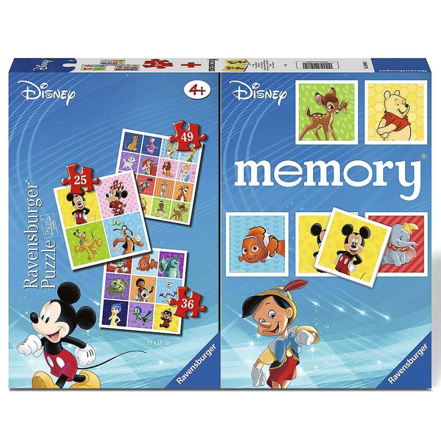 Juguetes Disney Juegos De Memoria | Disney Pack Memory Y Puzzle Triple