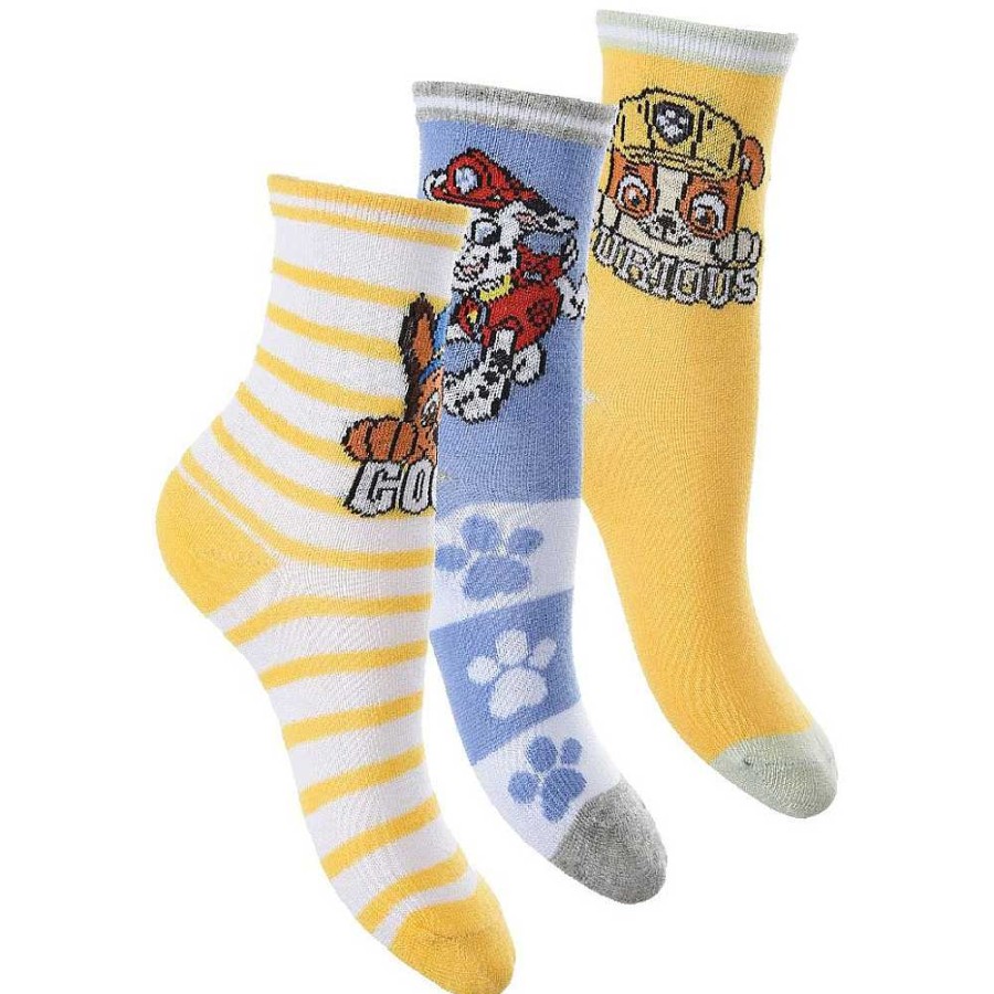 Regalo Paw Patrol Calcetines Divertidos | Patrulla Canina Pack 3 Calcetines Surtidos Tallas 23 A 34