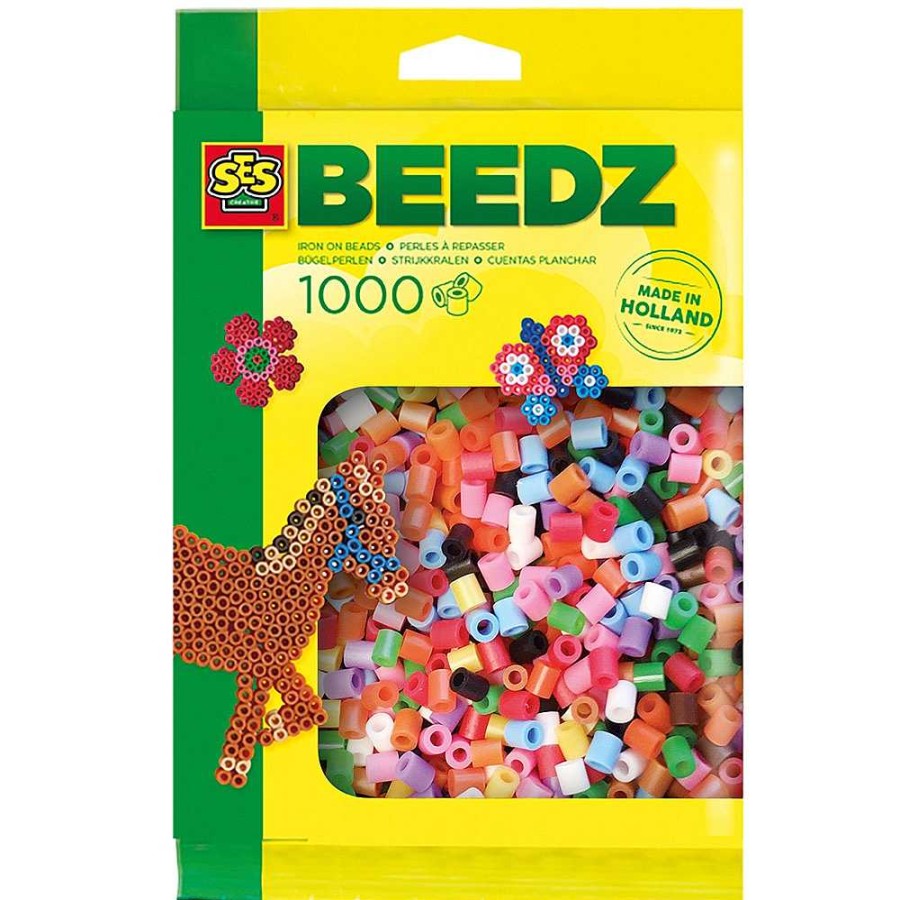 Juguetes SES Creative Crea Y Pinta | Ses Beedz Caja 1000 Cuentas Para Plancha Colores