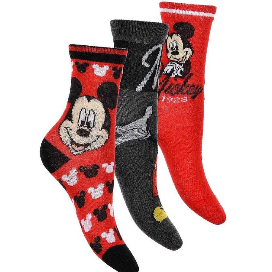 Regalo Disney Calcetines Divertidos | Mickey Pack 3 Calcetines 3 Tallas -2 Mod