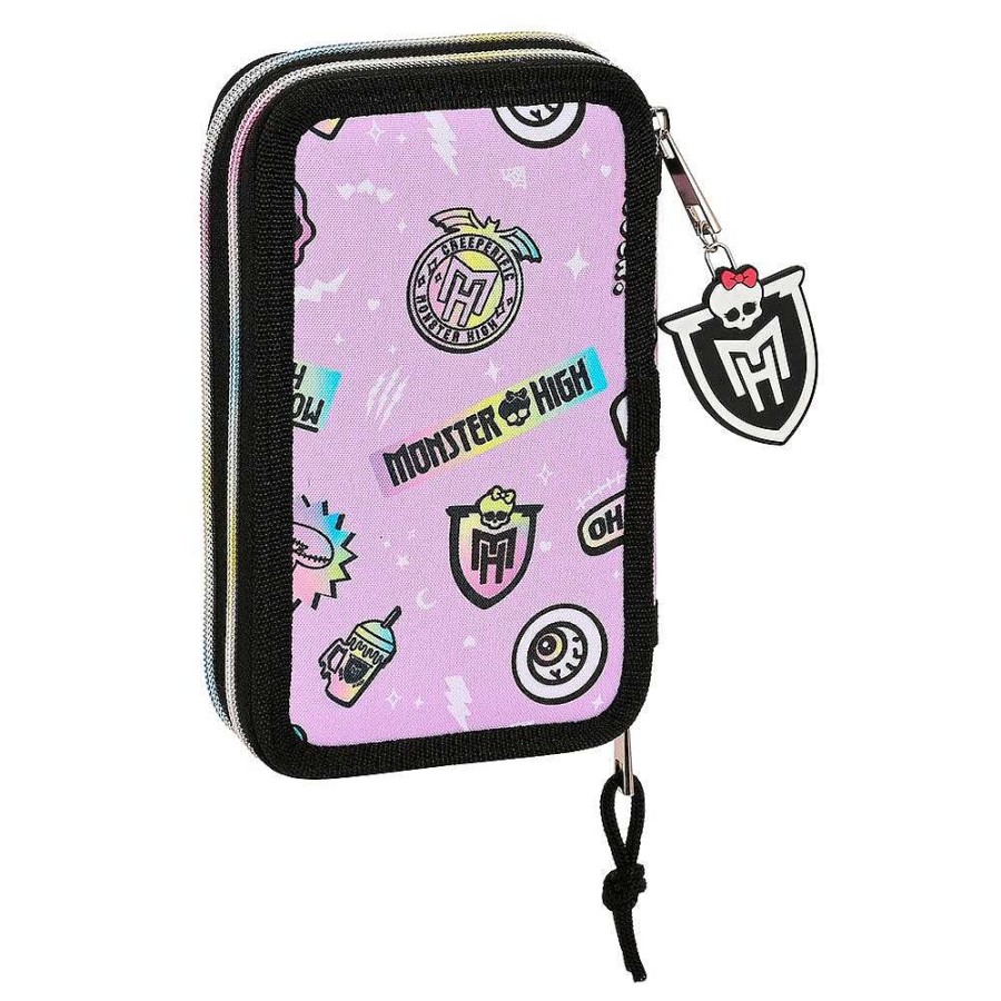 Mochilas Y Complementos Safta | Monster High Plumier Doble Completo 13X20X4