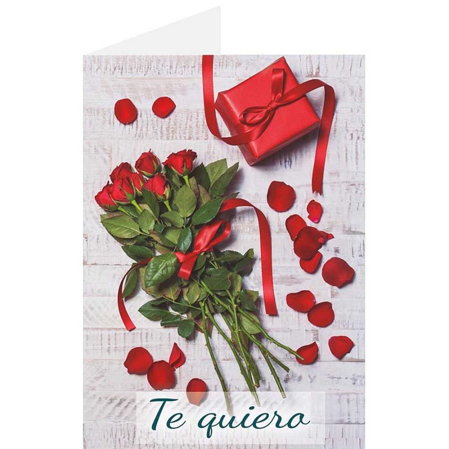 Papeler A Genérico Tarjetas Felicitaci N | Tarjeta Te Quiero Rosas Love 9X6