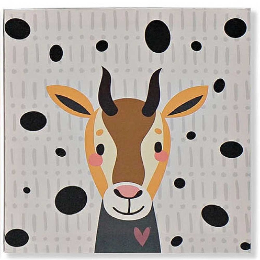 Home & Deco Item Espejos Y Cuadros | Cuadro Infantil Lienzo Animales 28X28 - 4 Modelos