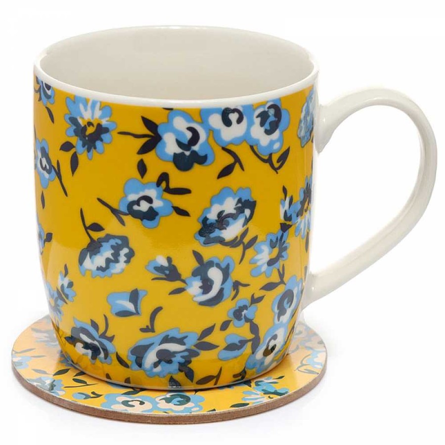 Home & Deco Genérico Complementos Cocina | Taza Mug Porcelana Con Posavaso 12X9