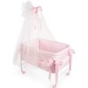 Juguetes La Nina Accesorios Mu Ecas | Cuna Dosel Mu Ecas Vintage Rosa Topos 55X77X37 La Nina