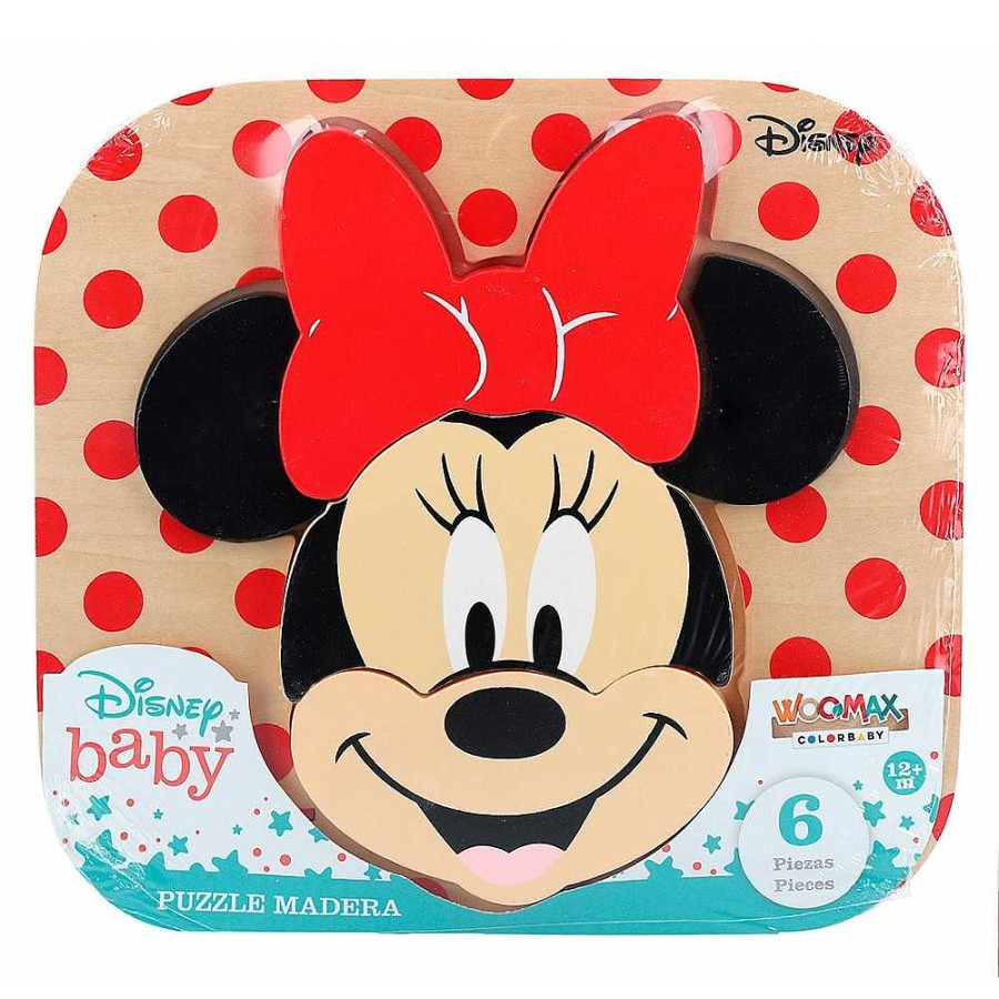 Juguetes Disney Rompecabezas Y Encajes | Minnie Puzzle Encajable Madera Eco 6 Piezas 21X20