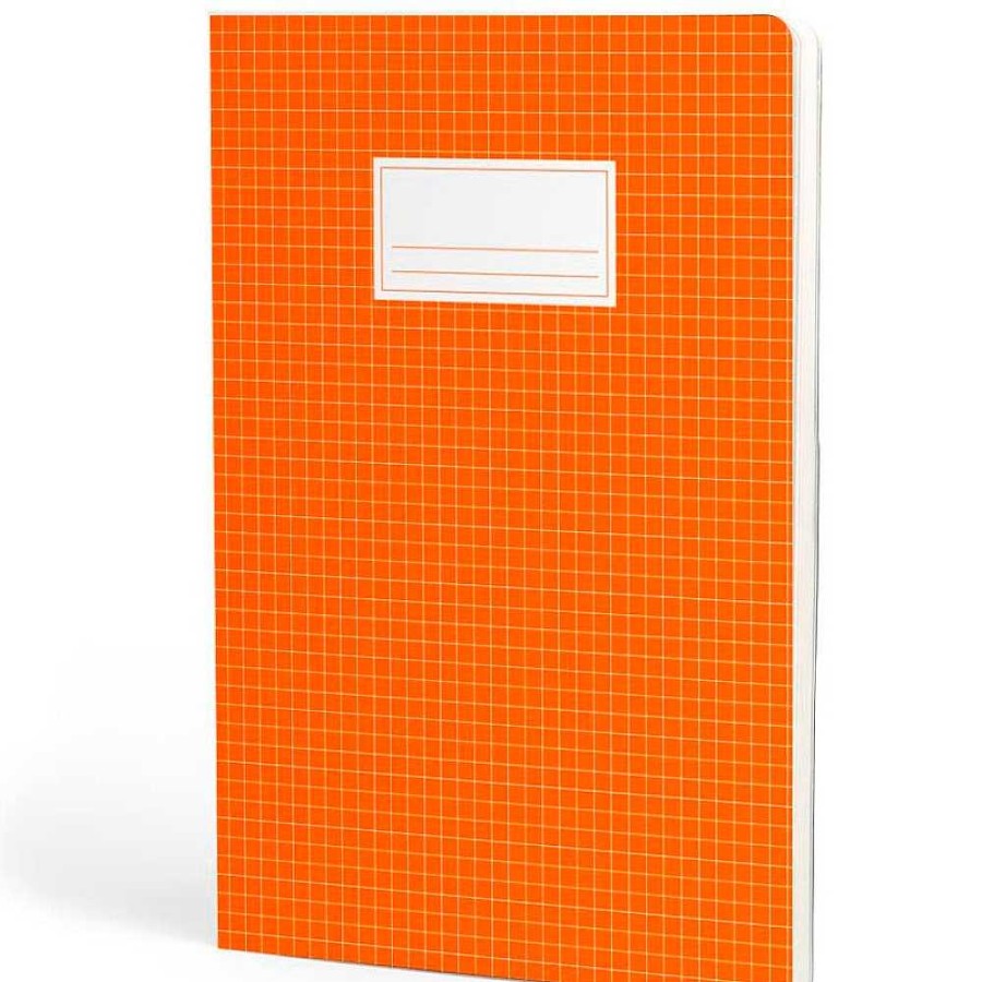 Papeler A Escolofi Libretas | Escolofi Pack 10 Cuadernos Grapados A4 50H 70 Gr Cuadr Cula 6X6 Doble Margen - Naranja