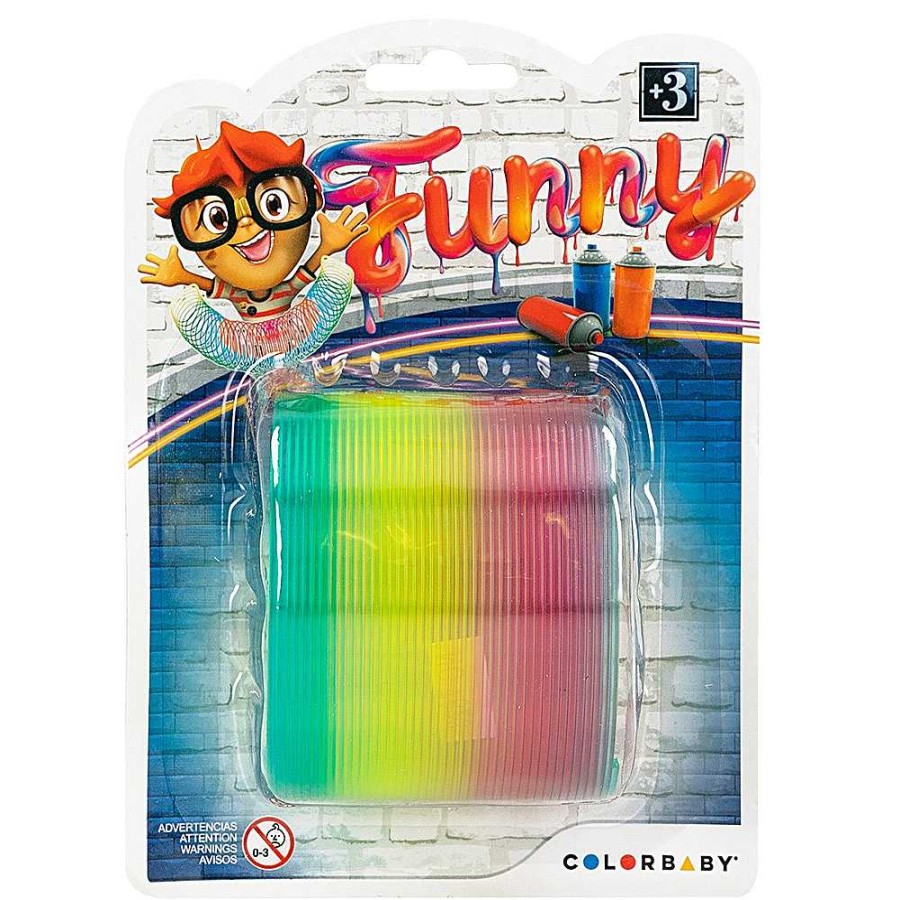 Juguetes CB Juegos De Habilidad | Muelle M Gico Funny Arco Iris. Blister 12X17X8