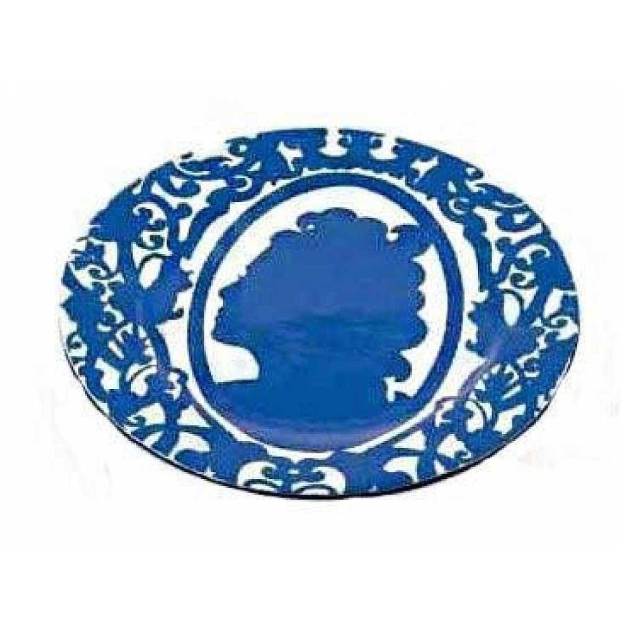 Home & Deco Genérico Complementos Cocina | Plato Auxiliar Barroco Azul13Cm