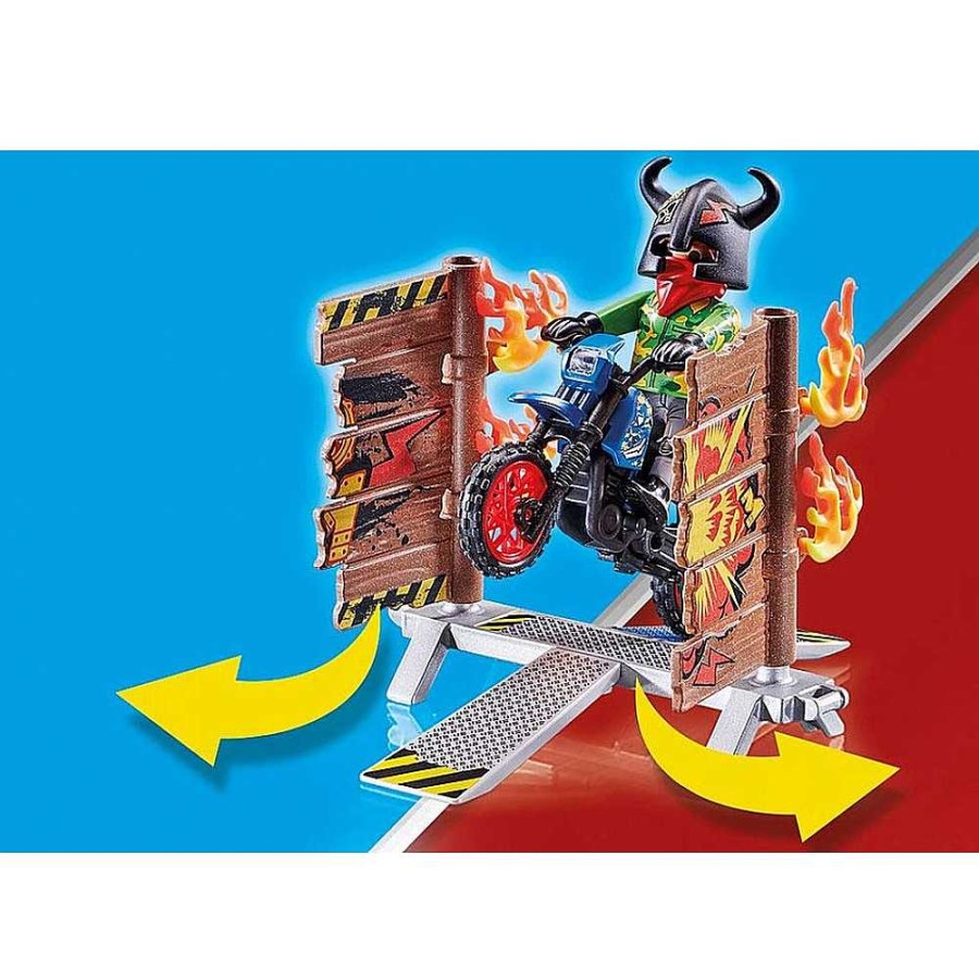 Juguetes Playmobil Playmobil | Playmobil Stuntshow Moto Muro De Fuego