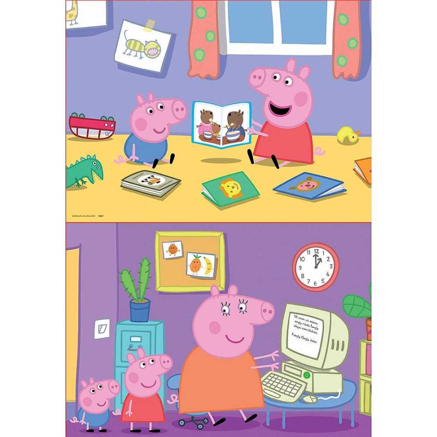 Juguetes Peppa Pig Puzzles Infantiles | Peppa Pig Puzzle Doble 2X20 Piezas